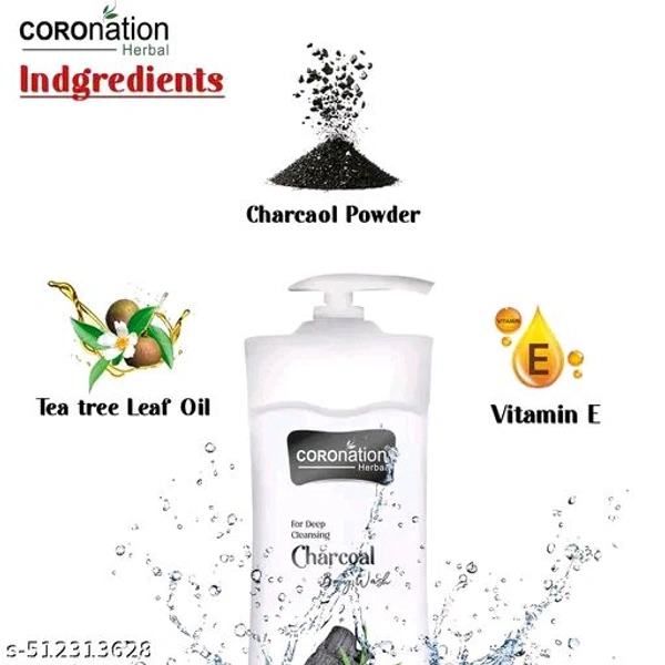 Coronation Herbal Body Wash For Men And Women - Charcoal, 400ml
