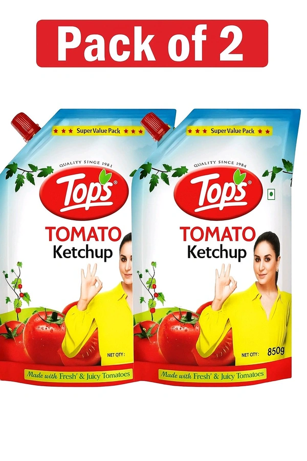 Tops Tomato Catchup Pack Of 2 - 2×850g