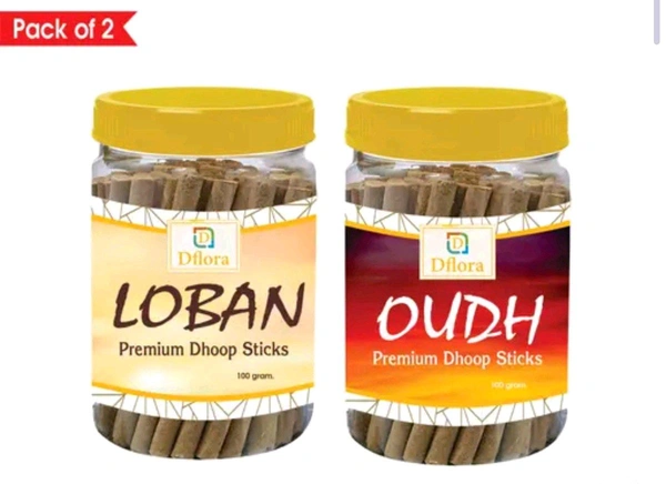Premium Fragrance Dhoop Sticks Pack Of 2 Box - 200g, Loban+Oudh