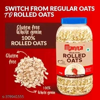 Manna Rolled Oats Gluten Free High Protein And Fiber  - 1kg