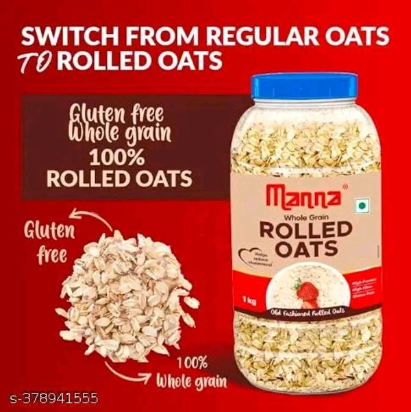 Manna Rolled Oats Gluten Free High Protein And Fiber  - 1kg