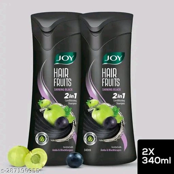 Joy Black Shining Shampoo Pack Of 2 Each 340ml - 2×340ml, Within 5 Days