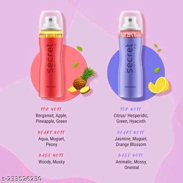 Secret Temptation Deodrant For Woman Pack Of 4  - Within 5 Days, 4×50ml