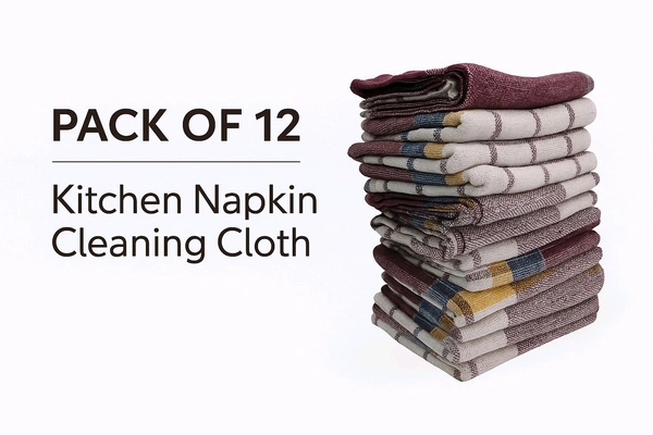 Kitchen Napkin Cleaning Cloth Pack Of 12 - 12Pc, Within 5 Days