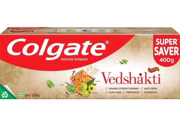 Colgate Vedshakti Toothpaste Pack Of 2 Each 200g - 2×200g