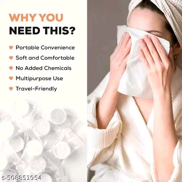 Compressed Cotton Tissue Towels  Pack Of 25 - Pack Of 25