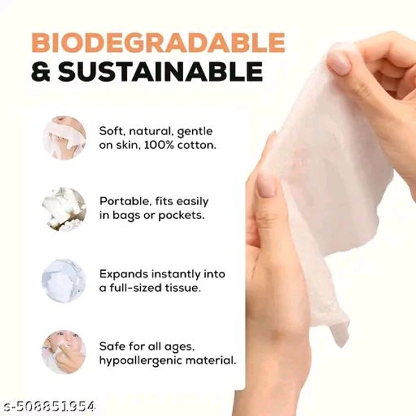 Compressed Cotton Tissue Towels  Pack Of 25 - Pack Of 25