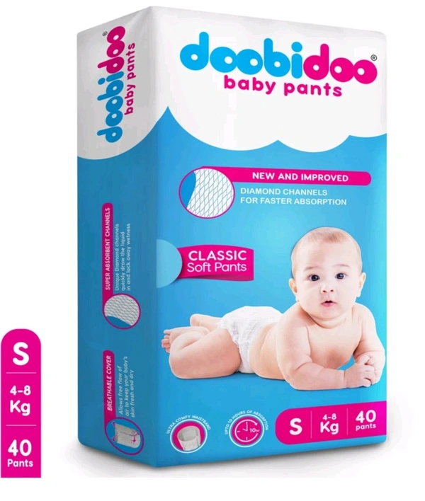 Doobidoo Diaper For Baby  4-8kg 40pc Pack  - S