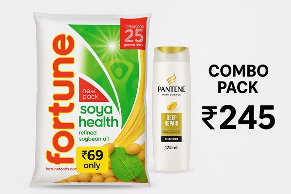 Pantene Shampoo With Fortune Refined Combo Offer - 175ml+850g