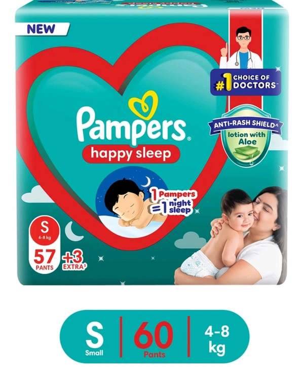 Kids Diaper Pampers Size S Pack Of 57