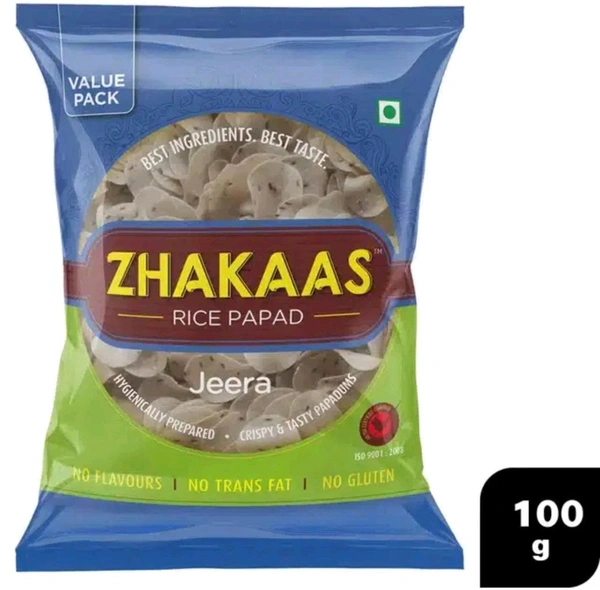 Zhakaas Rice Jeera Papad 100g