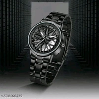 Analog Watch - For Men Stylish Trendy Vortex Wheel Rolling Series Party-Wear Casual Premium White - Black, Free Size