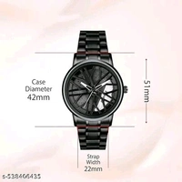 Analog Watch - For Men Stylish Trendy Vortex Wheel Rolling Series Party-Wear Casual Premium White - Black, Free Size