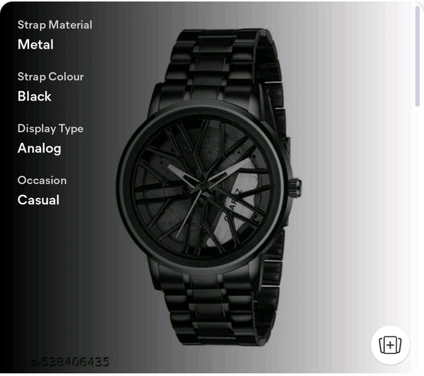 Analog Watch - For Men Stylish Trendy Vortex Wheel Rolling Series Party-Wear Casual Premium White - Black, Free Size