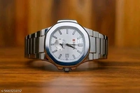 Fashionte & Stylish Men Analog Watches. - Silver, Free Size