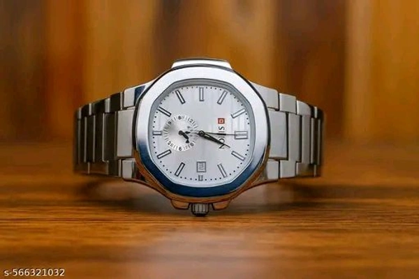 Fashionte & Stylish Men Analog Watches. - Silver, Free Size
