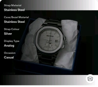 Fashionte & Stylish Men Analog Watches. - Silver, Free Size