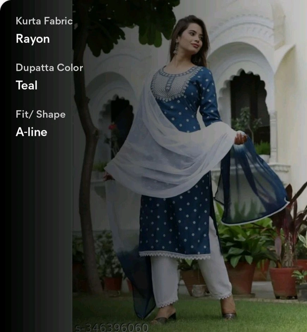 RAYON NECK EMROIDERY 3 PC SUIT FOR WOMAN FASHION - Red, Xxl