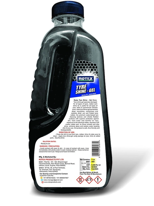 Rotex Tyre Shine Gel. - free, black