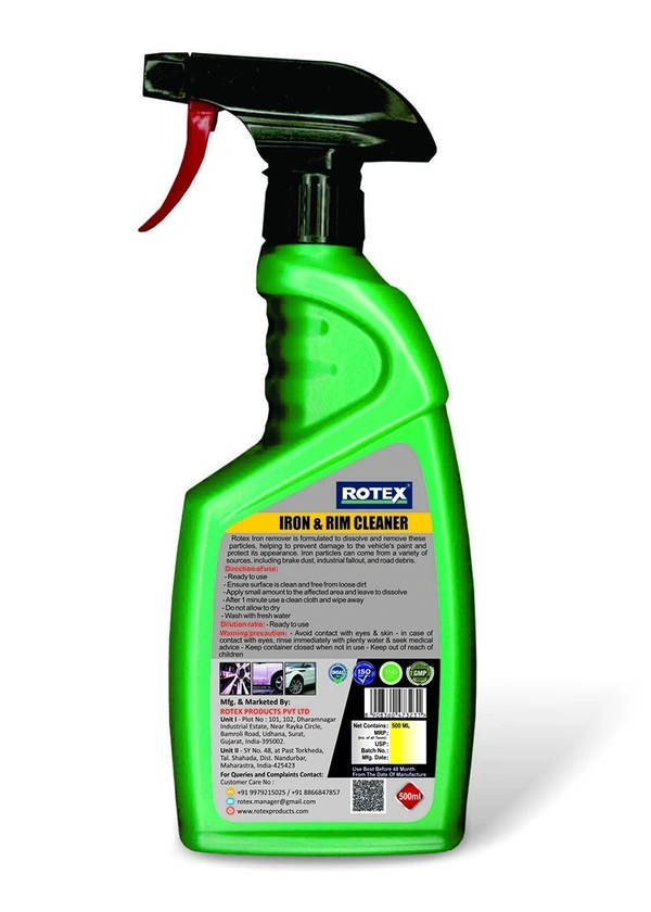 Rotex Iron Rim Cleaner 500 ml Spray - free, green