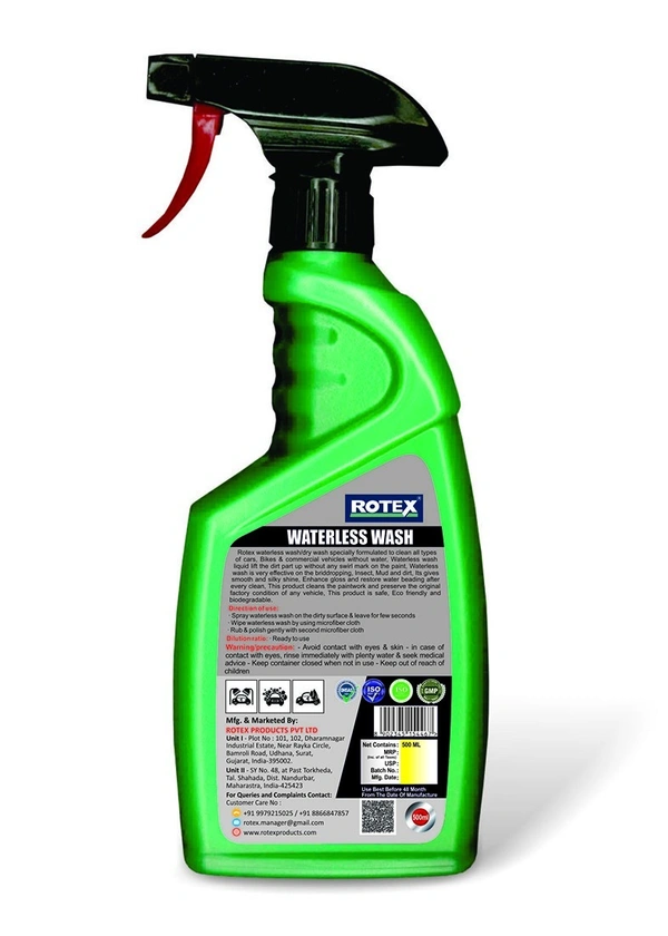 Rotex Waterless Wash 500 ml Spray - free, green