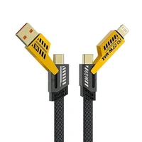 New 4 in 1 Data Cable All Mobile - Black