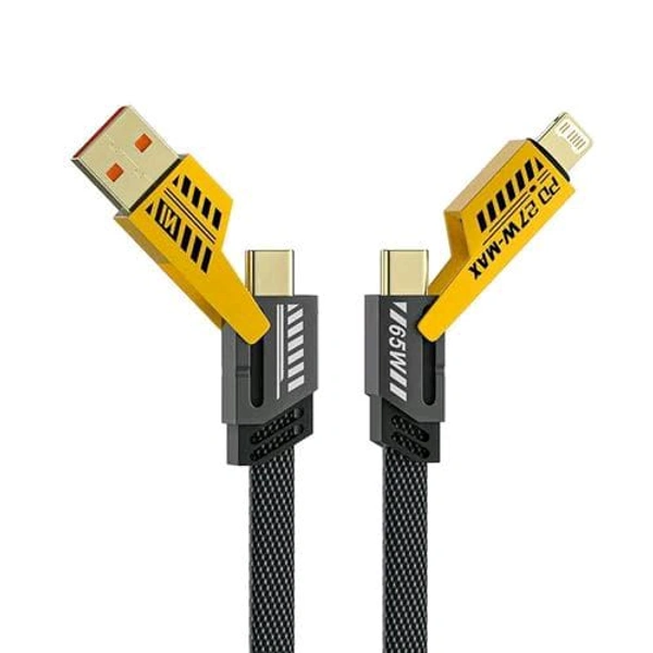 New 4 in 1 Data Cable All Mobile - Black