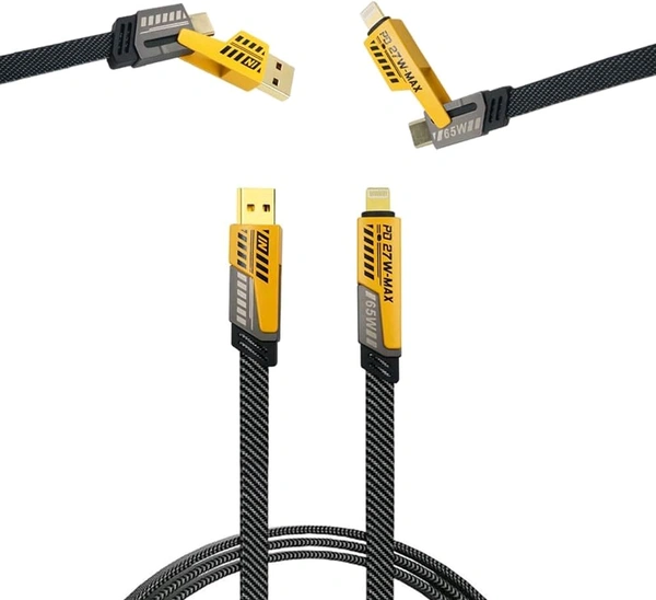 New 4 in 1 Data Cable All Mobile - Black