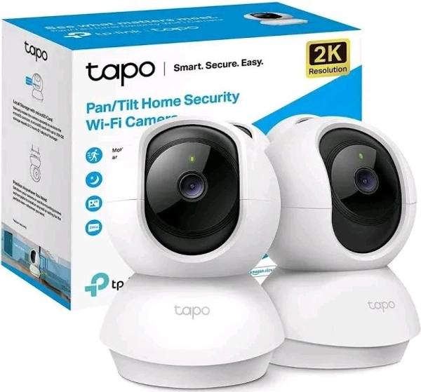 πΈ Tapo C210 (Pack of 2) β 2K Pan/Tilt Smart Wi-Fi Security Cameras - White