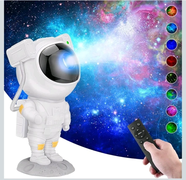 Astronaut Galaxy Projector Night Light with Remote Control - White