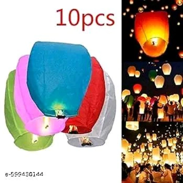 GlowWish Sky Lanterns – 10 Pcs Multicolor Wishing Lights