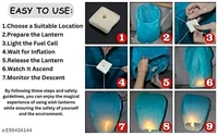 GlowWish Sky Lanterns – 10 Pcs Multicolor Wishing Lights