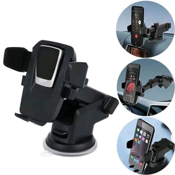 Indian Stuff Adjustable Car Mobile Holder 360° Rotation - Black