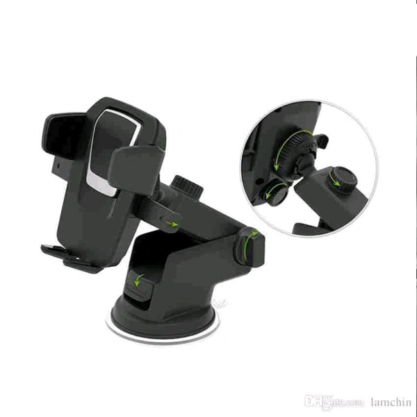 Indian Stuff Adjustable Car Mobile Holder 360° Rotation - Black