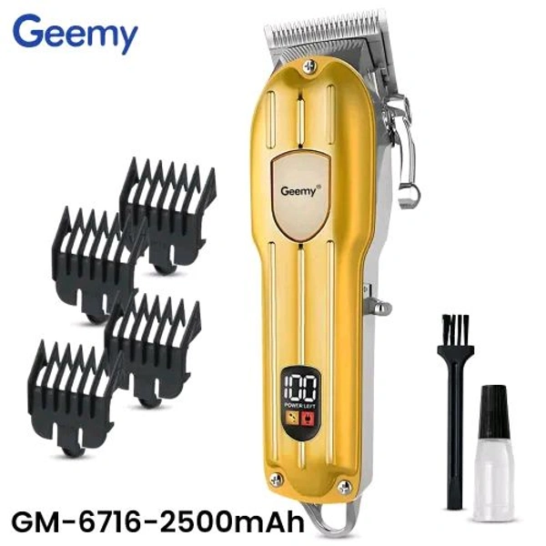 Geemy ✂️ GEEMY GM-6716 Professional Hair Trimmer - Gold