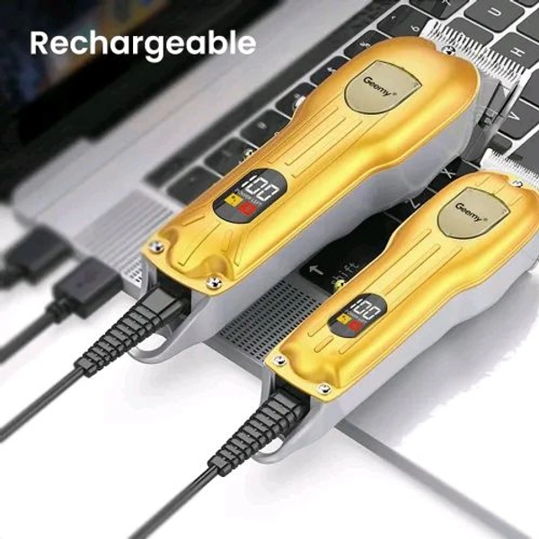Geemy ✂️ GEEMY GM-6716 Professional Hair Trimmer - Gold