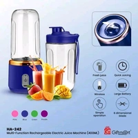 🥤 Portable Rechargeable Electric Juicer | 400ml | Set of 2 Jars - Tolopea