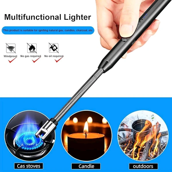 🔥 Electric Gas Lighter with USB Charging (Flameless & Windproof)