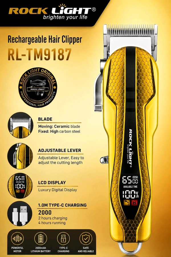 Rock Light RL-TM9187 Rechargeable Hair Clipper