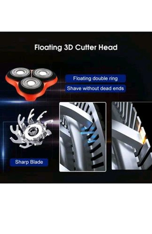 🪒 Rock Light Rechargeable 3-Head Electric Shaver