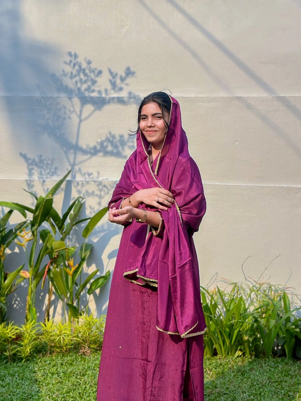 Churidar - XL, Wine Pink