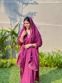 Churidar - XL, Wine Pink
