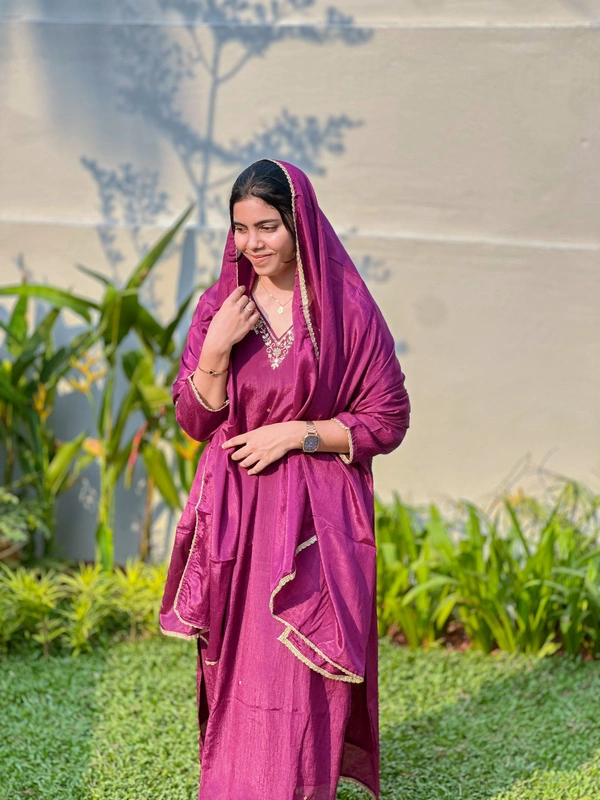 Churidar - XL, Wine Pink