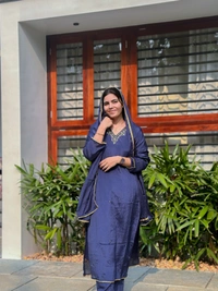 Churidar - XL, Deep Navy Blue