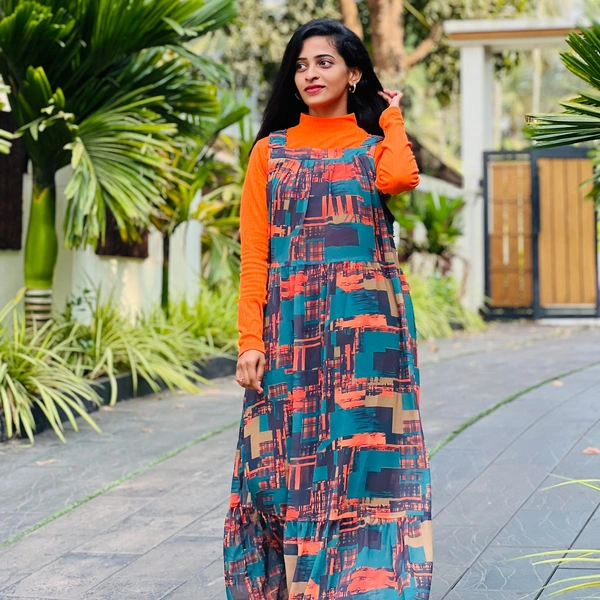 NYZ Pinafores - XL, Orange & Green