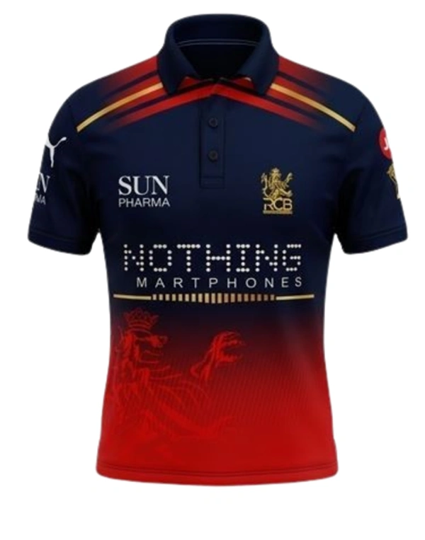 IPL RCB 2026 Team Fan Jersey – Half Sleeve RCB Cricket Polo T-Shirt | Regular Fit Breathable Sportswear Polo Tee for Training, Gym, Outdoor & Match Day Wear