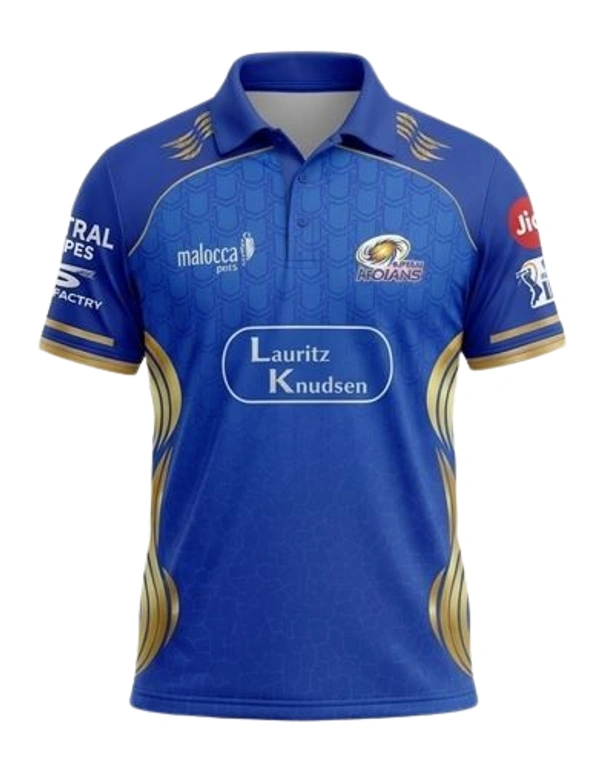 IPL MI 2026 Team Fan Jersey – Half Sleeve MI Cricket Polo T-Shirt | Regular Fit Breathable Sportswear Polo Tee for Training, Gym, Outdoor & Match Day Wear