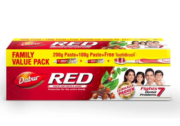 Dabur red paste 300g free brush 21