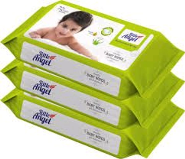 Little Angel baby wipes   216pc( Cambo pack 3) - 72pc