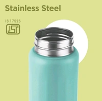 Milton MILTON Maverick 800 Stainless Steel Water Bottle, Leakproof Lid, Single Walled, ISI Certified ,For School, Office, Gym 780 ml - Green